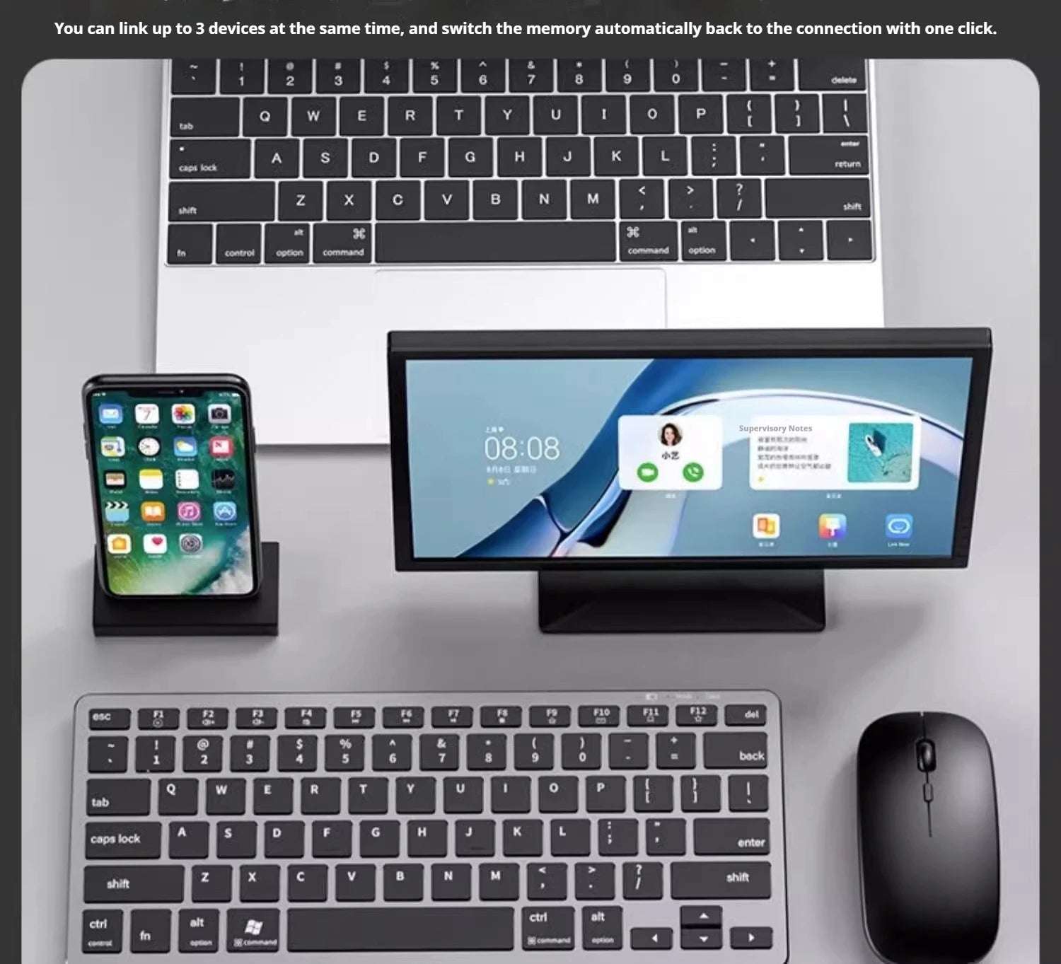 EWEADN K936 Wireless BT keyboard and mouse set, laptop office typing charging silent, Metal Panel Simplicity Easy to carry