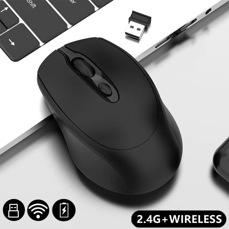 Bluetooth-Compatible Wireless Mouse 2.4G Rechargeable Wireless Computer Mouse USB Silent Gamer Mice For PC Laptop Macbook Tablet