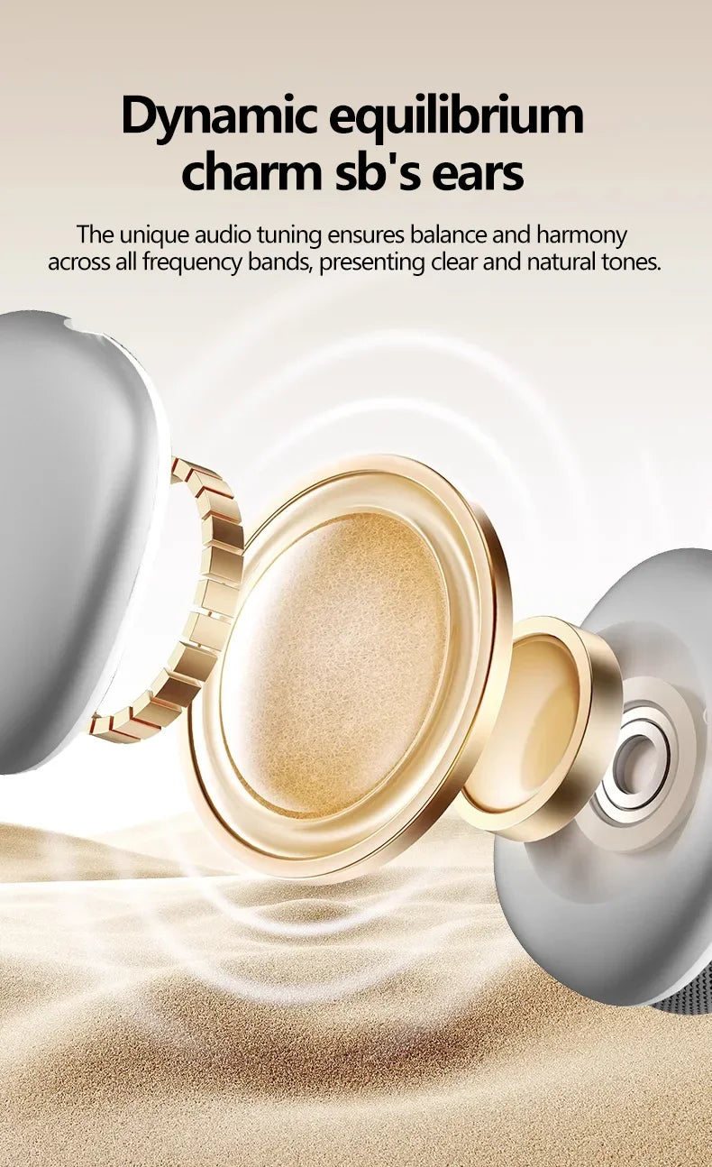 New Air Max Bluetooth 5.3 Earphone Over ear Headphone Wireless Headset Pods Pro Max Headphone for ios android tws dluetooth