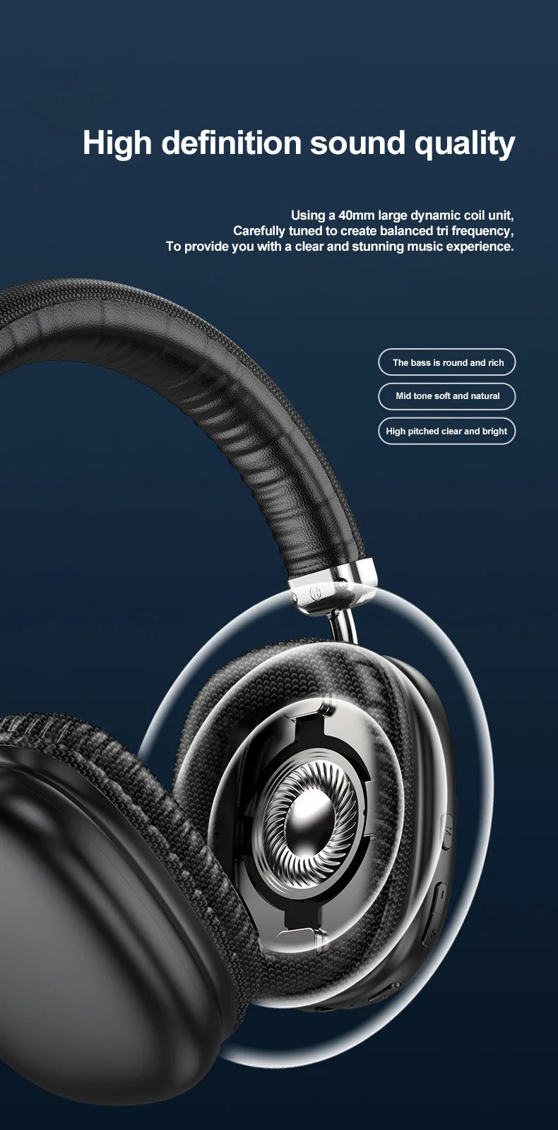 New Air Max Bluetooth 5.3 Earphone Over ear Headphone Wireless Headset Pods Pro Max Headphone for ios android tws dluetooth