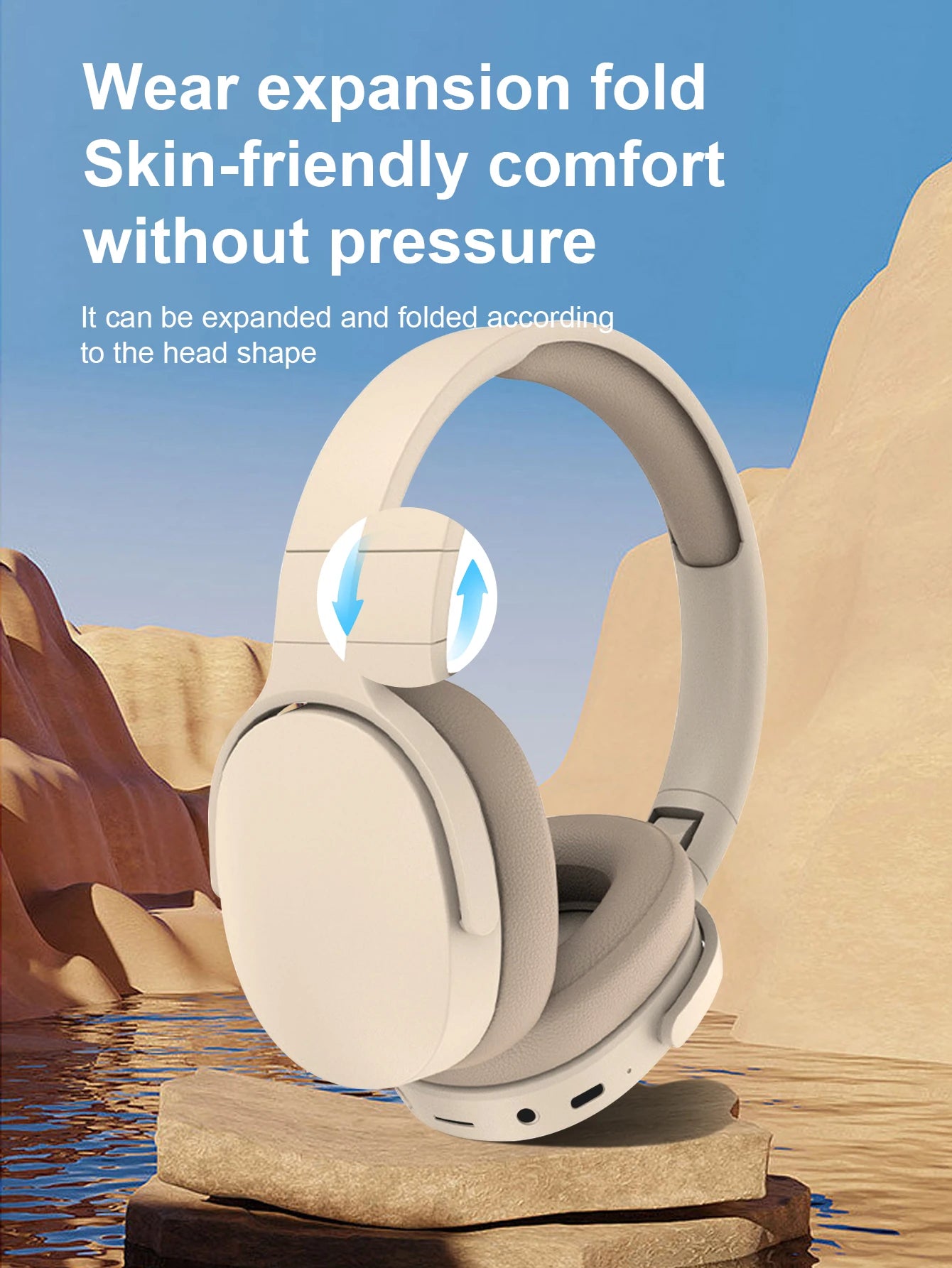 ‌Gaming Headset with Micr Wireless Bluetooth Noise Canceling HiFi Stereo Over-Ear Headphones for Mobile Phone iOS Android