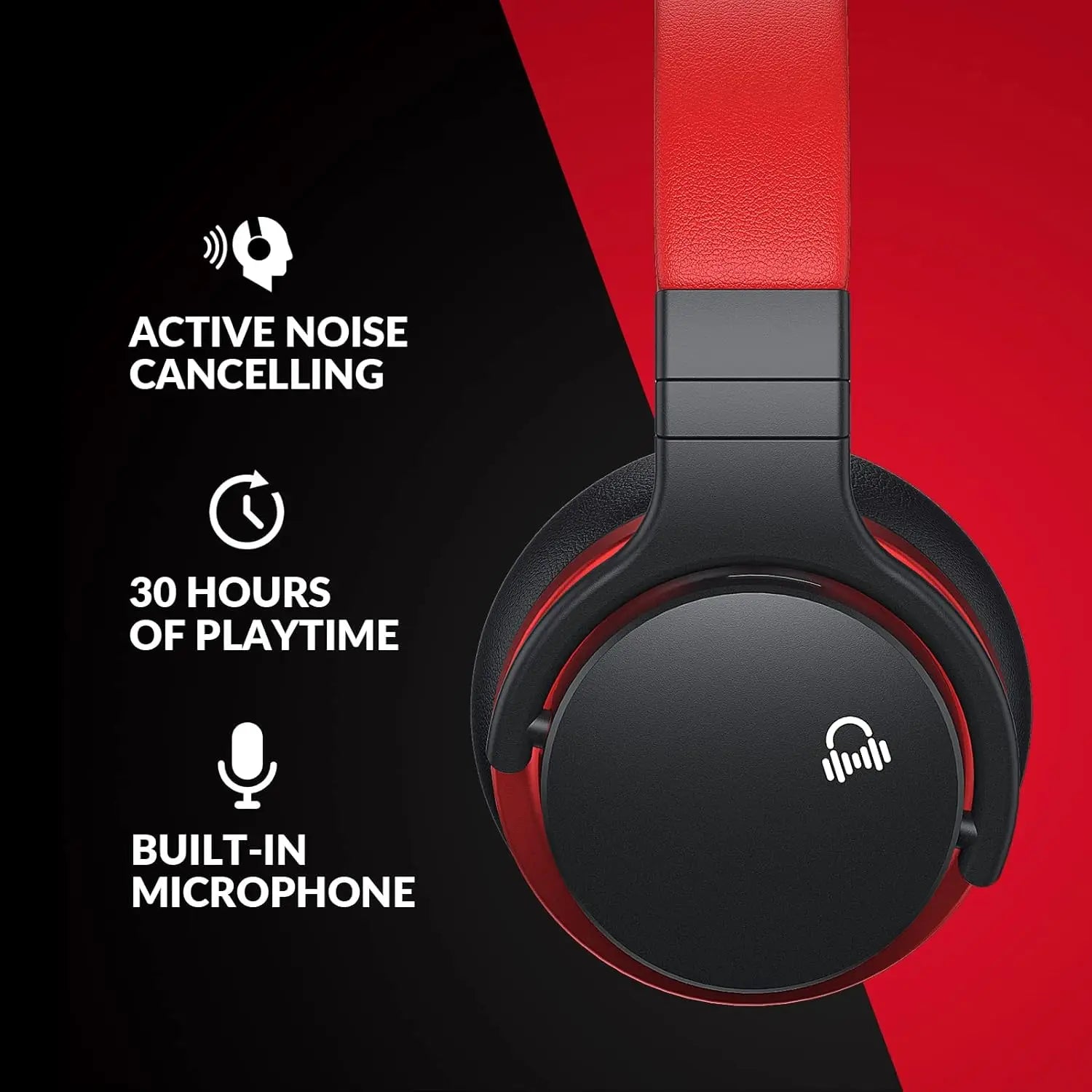 Classic E7 Active Noise Cancelling Headphones with HD Sound, Wireless Bluetooth Over-Ear Comfort for Travel Office Gift