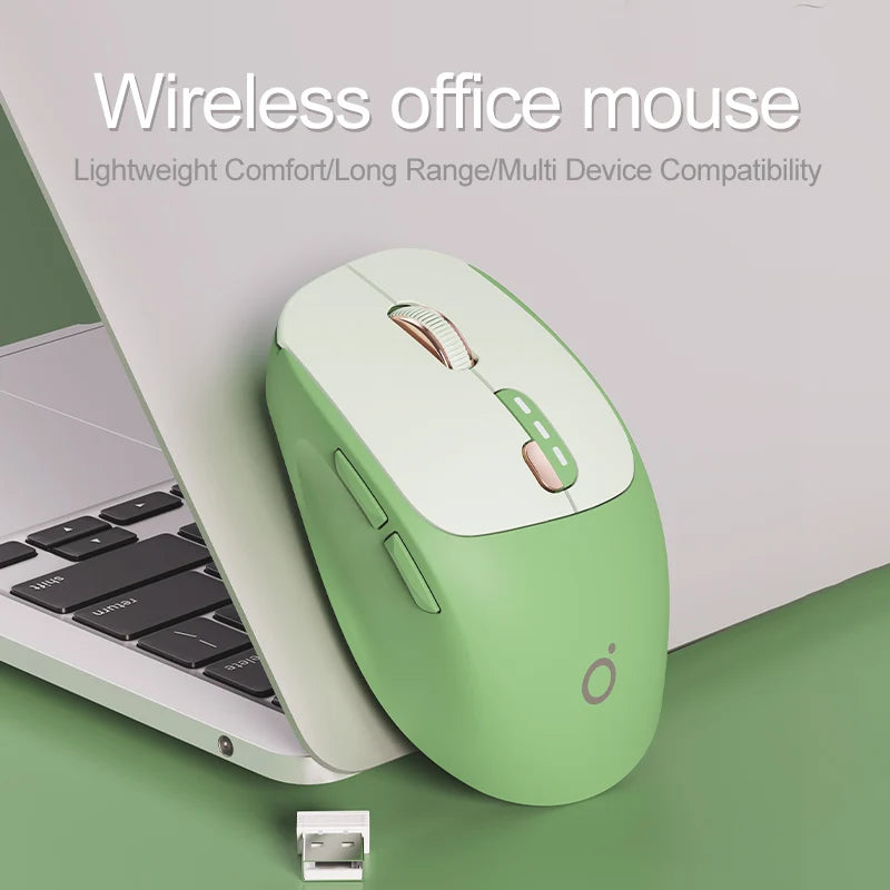 EWEADN Wireless Office Mouse,1600 DPI 2.4GHz wireless Bluetooth Rechargeable/Silent,Type-C Office Gaming Home Laptop/Desktop PCs