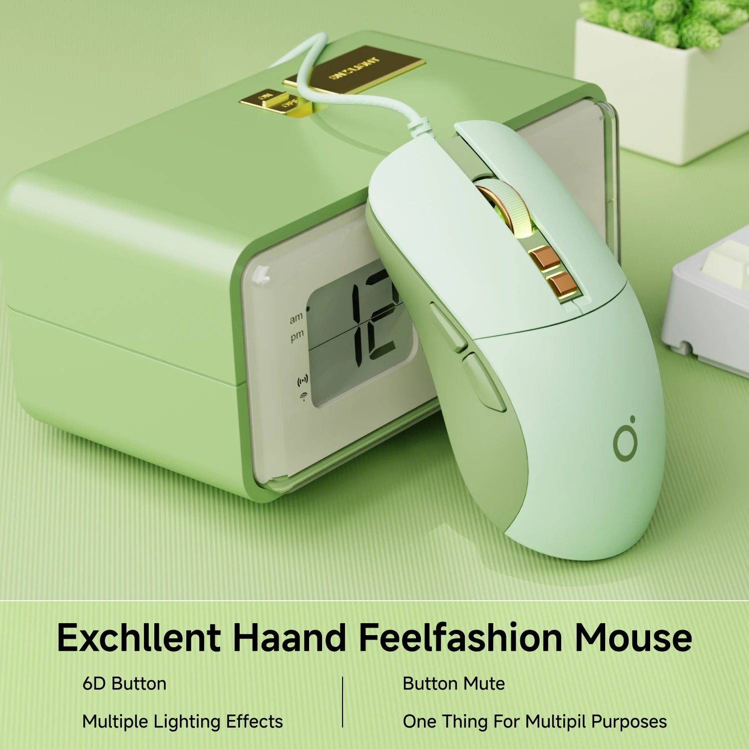 EWEADN G309 Wired Gaming Mouse, Rechargeable, Silent, Ergonomic, for Office, Laptop, Desktop, PC,eSports, Comfortable, Versatile