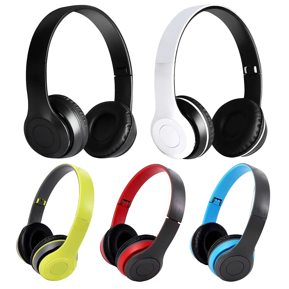 P47 Wireless Over Ear Headset Noise Cancelling Bluetooth-Compatible 5.0 Gaming Headphone Card Mp3 Player Support Hands-Free