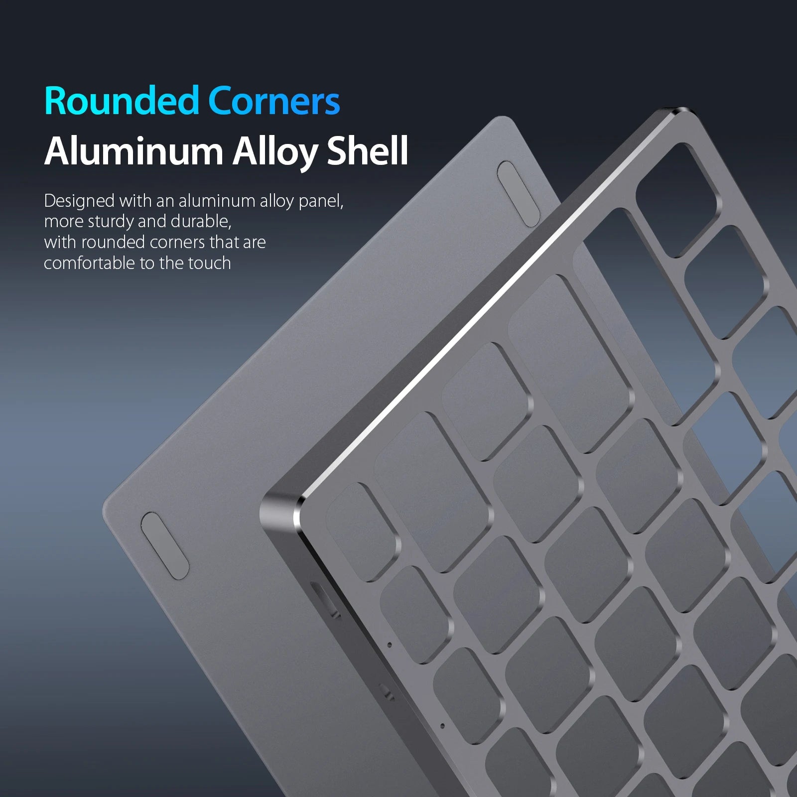 DUX DUCIS Wireless Bluetooth 5.0 Aluminum Alloy Keyboard with Universal Compatible Multi-Device for iOS iPad Android Windows Mac