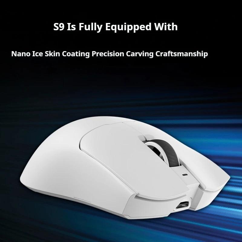 EWEADN S9 Wireless Gaming Mouse with PAW3950/3395 Sensor, Ultra-Fast Tracking, Programmable via Driver, Lightweight, Ergonomic