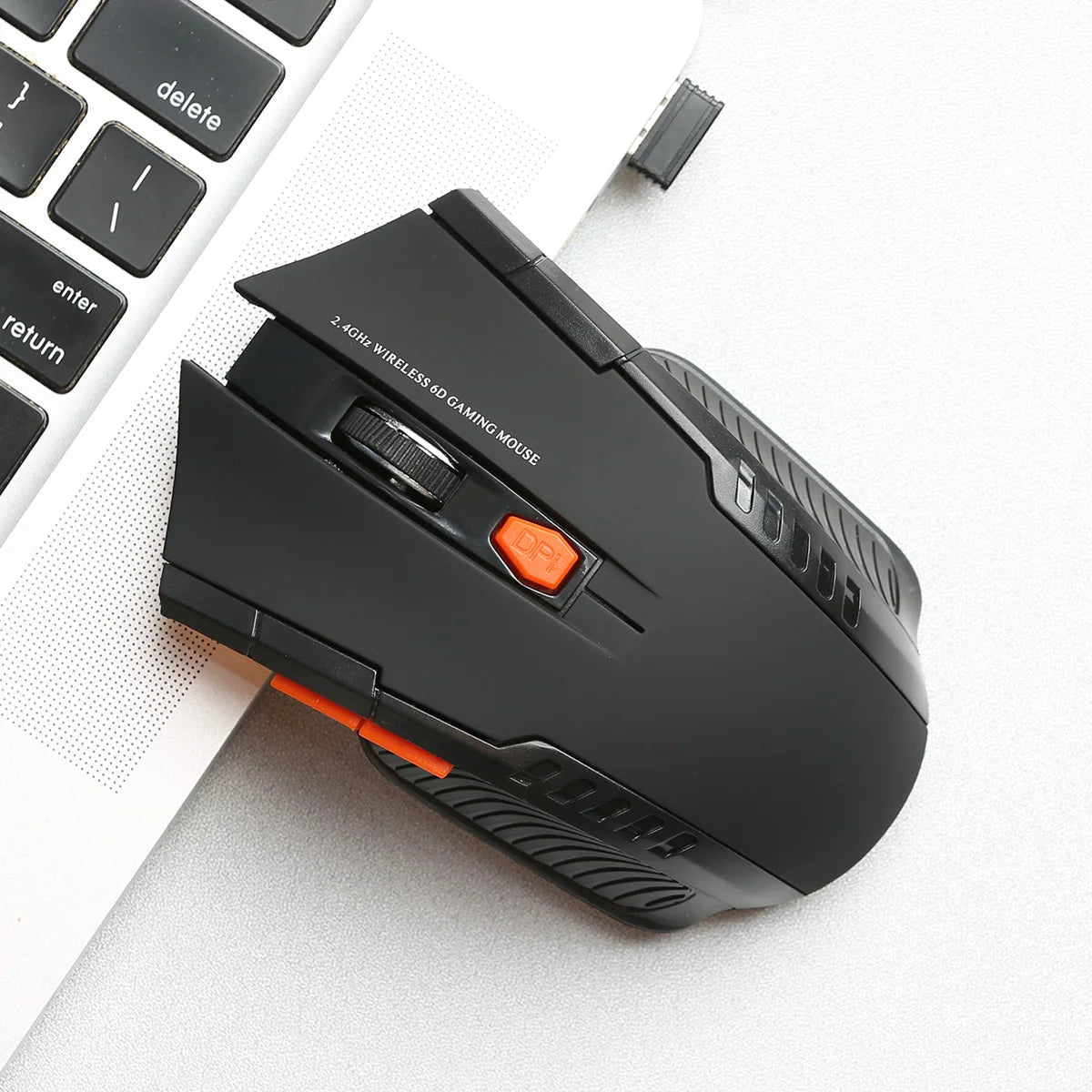2.4GHz Wireless Mouse Adjustable DPI Mouse 6 Buttons Optical Gaming Mouse Gamer Wireless Mice with USB Receiver for Computer PC