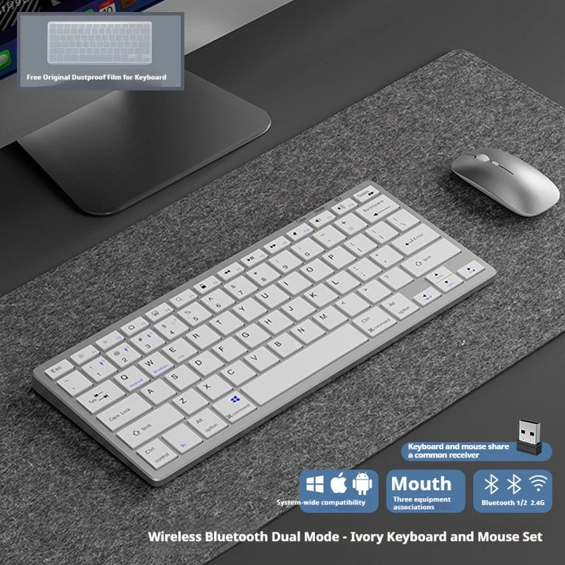 EWEADN K936 Wireless BT keyboard and mouse set, laptop office typing charging silent, Metal Panel Simplicity Easy to carry