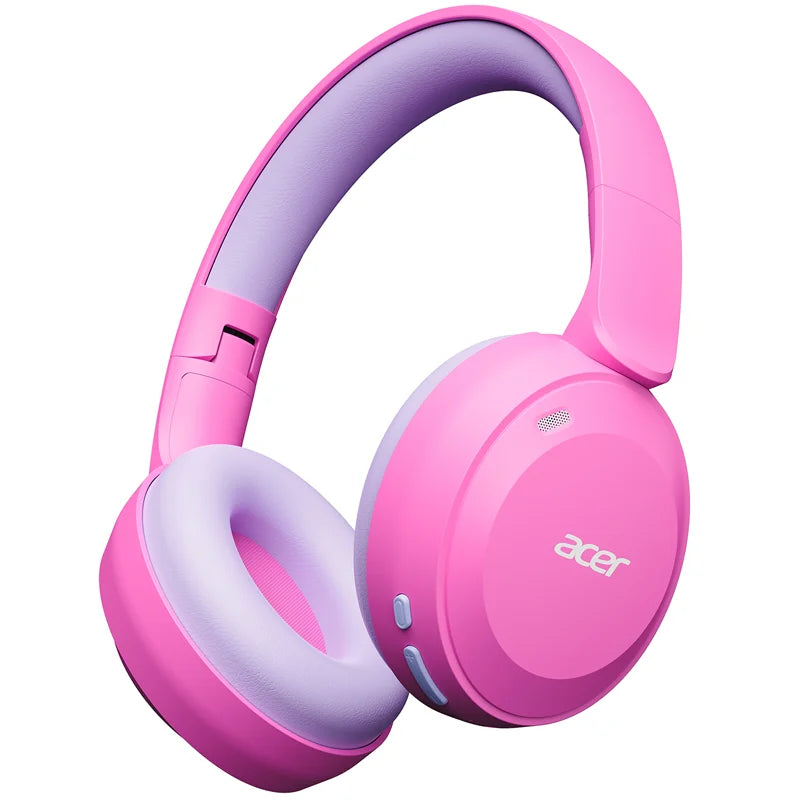 Acer Kids Bluetooth 6.0 Headphones 85/94dB Volume Limited Lightweight Over-Ear Wireless Toddler Headphones with Built-in Mic